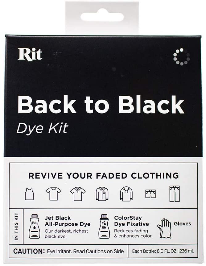 Rit Back to Black Dye Kit - Can be Used to Restore Faded Black Color B —  Grand River Art Supply