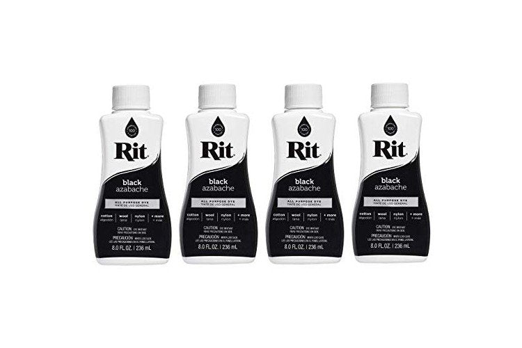 Rit All-Purpose Liquid Dye, 8 Ounce, Black (Fоur Paсk)