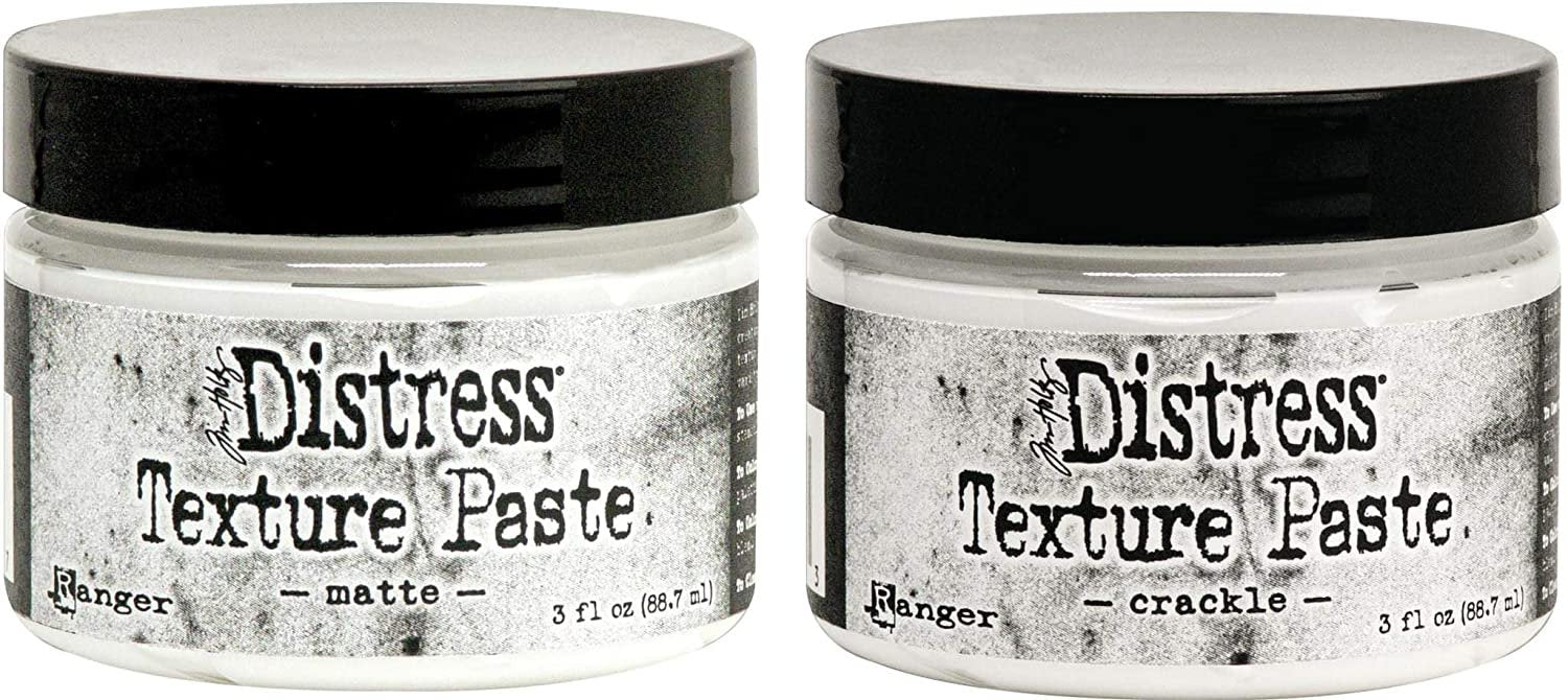 Tim Holtz Distress 2020 Texture Paste - Matte and Crackle - Two Jar Bundle