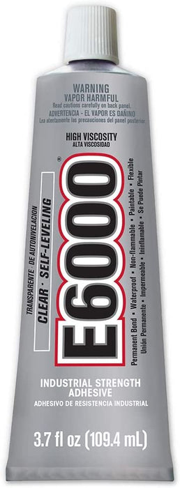E6000 High Viscosity Adhesive, 3.7 Fluid Ounces, 1 Pack, Clear
