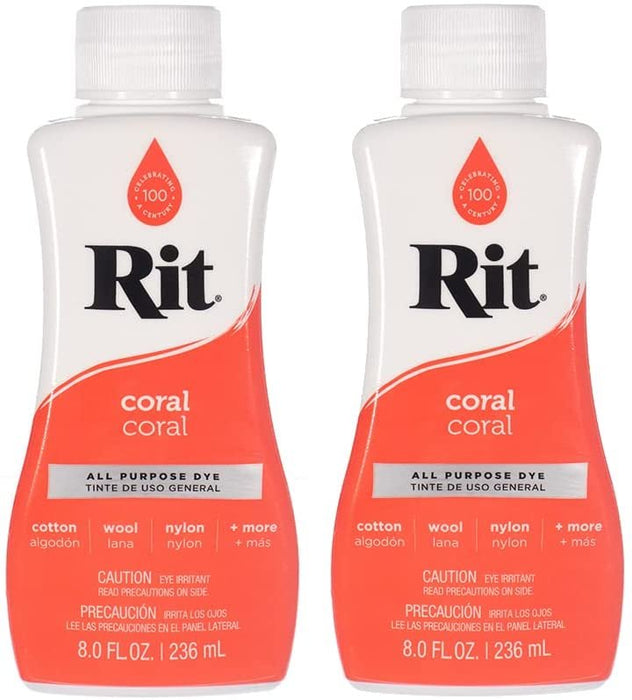 Rit Dye Multi-Purpose Liquid 8 OZ. | Great for Clothing, Accessories,  Décor, and Much More | 2-Pack, Dark Brown