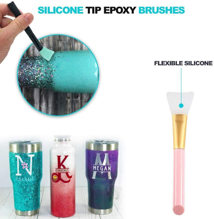 Epoxy Tumblers Kit with Glitter for Tumblers, Includes Amazing Clear Cast Epoxy for Tumblers, Silicone Epoxy Resin Brush, Glitter for Tumblers, Epoxy Tumbler Supplies