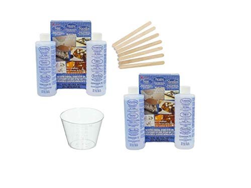 Alumilite Amazing Clear cast epoxy Resin 16 Ounces 2 Pack with Bonus 10 Disposable 1oz. Medicine Cups Graduated and 7 Mixing Sticks