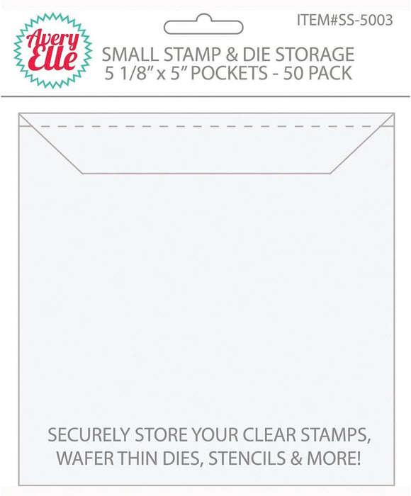 Avery Elle SS-5003 Stamp and Die Storage Pockets, Small 5 1/8 x 5 inch, Set of 50 (Parent)