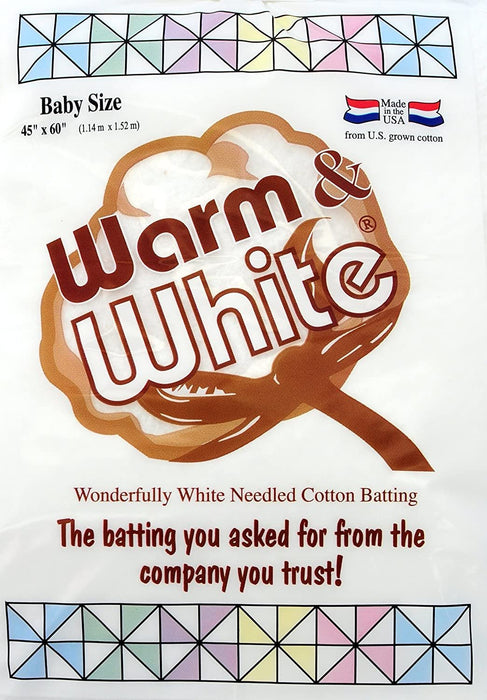 The Warm Company Warm and Natural Cotton Batting, White