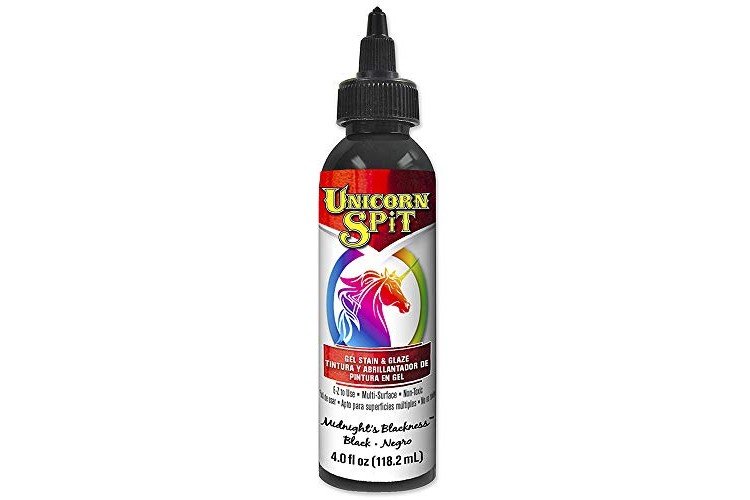 Unicorn SPiT 5770010 Gel Stain and Glaze, Midnight's Blackness 4.0 FL OZ Bottle