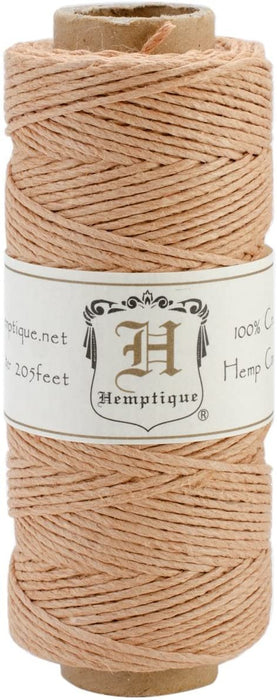 Hemptique 100% Hemp Cord Spool - 62.5 Meter Hemp String - Made with Love - No. 20 ~ 1mm Cord Thread for Jewelry Making, Macrame, Scrapbooking, DIY, & More - Blue