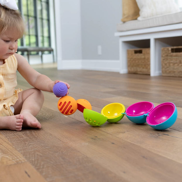 Fat Brain Toys OombeeBall - Sensory Nesting Puzzle for Babies & Toddlers