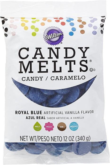 Wilton Candy Melts Flavored 12 Oz, Royal Blue, Vanilla