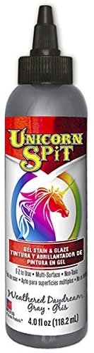 Unicorn SPiT Gel Stain and Paint New Color Fall 2017 Complete Collection - Squirrel, Navajo Jewel, Weathered Daydream, and Rustic Reality 4 oz Bottles