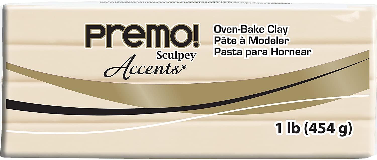 Sculpey Premo Accents oven-bake polymer clay, white translucent