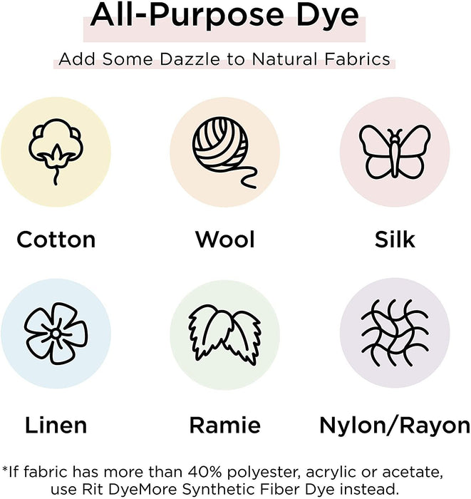 Rit All-Purpose Liquid Dye for Cotton, Linen, Rayon, Silk, Wool