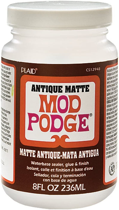 Mod Podge Waterbase Sealer, Glue and Finish (8-Ounce), CS12948 Antique Matte, 1 Pack, (Parent)
