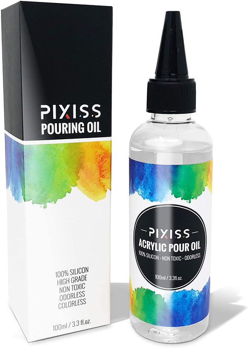 Floetrol Pouring Medium and Pixiss Acrylic Pouring Oil Bundle